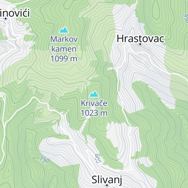 Map of Krivače