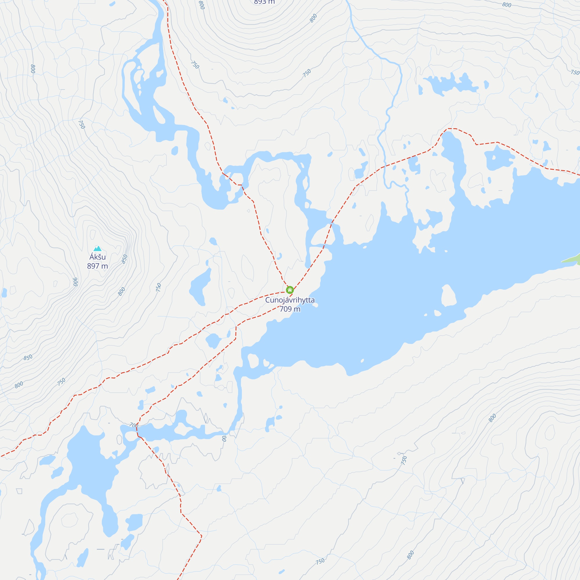 Cunojávrihytta map