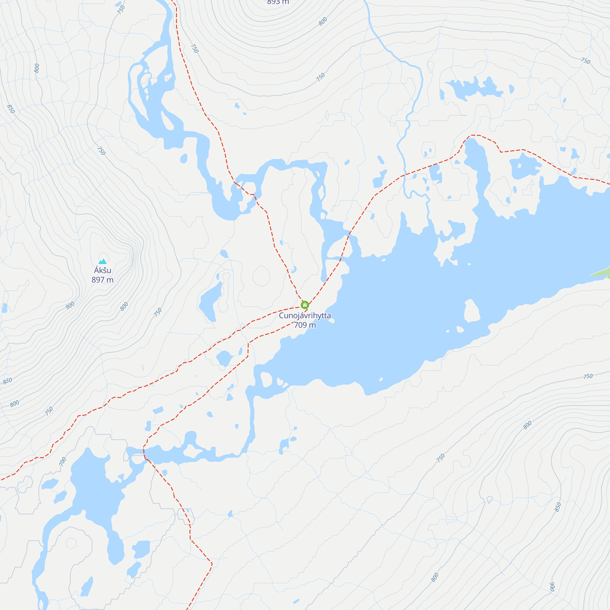 Cunojávrihytta map