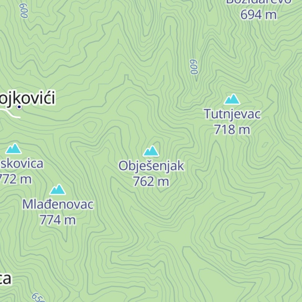 Map of Obješenjak
