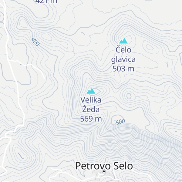 Map of Velika Žeđa