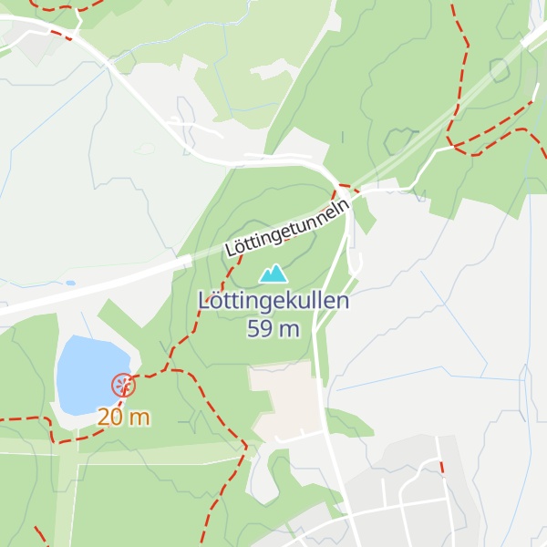 Map of Löttingekullen