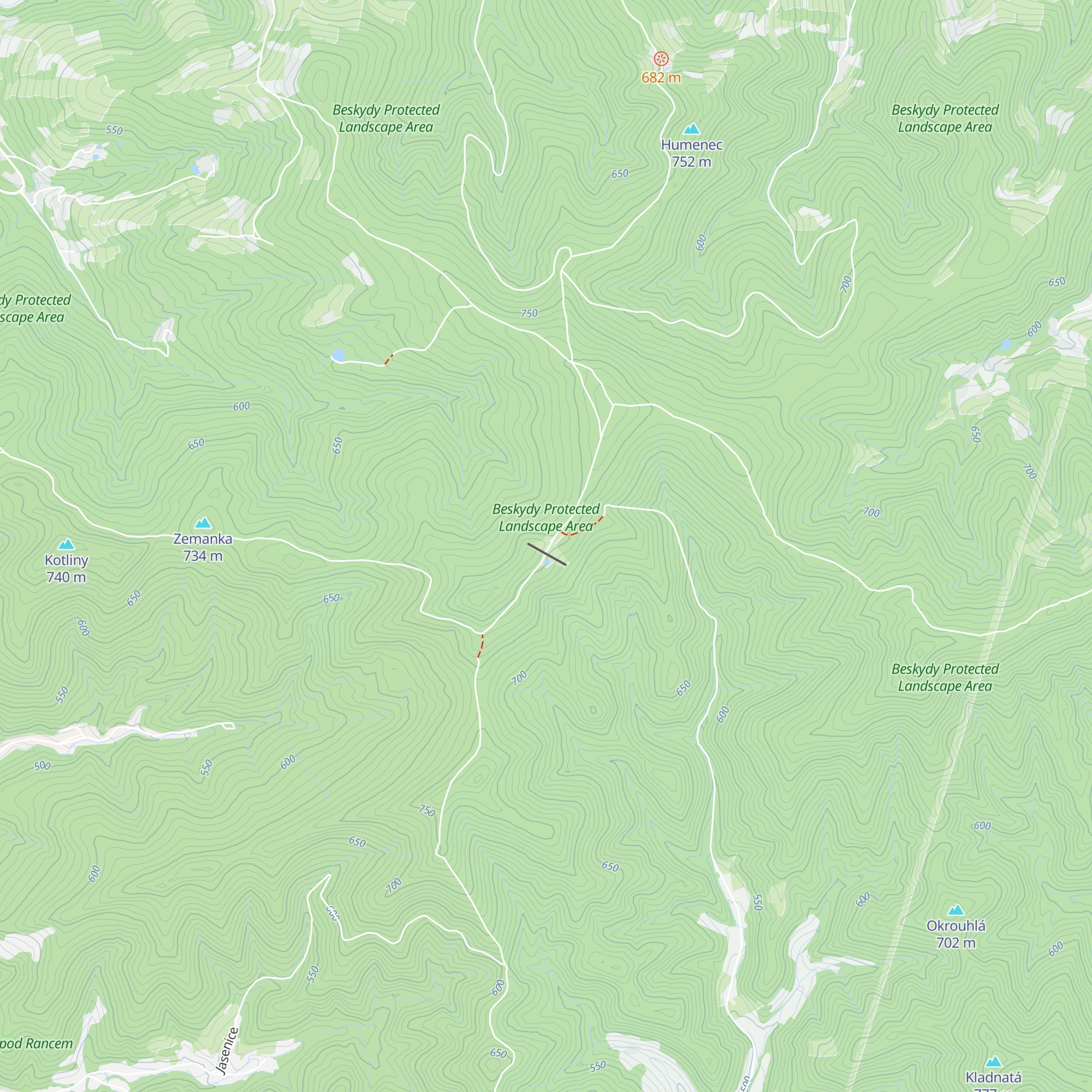 Horská chata Vsacký cáb map