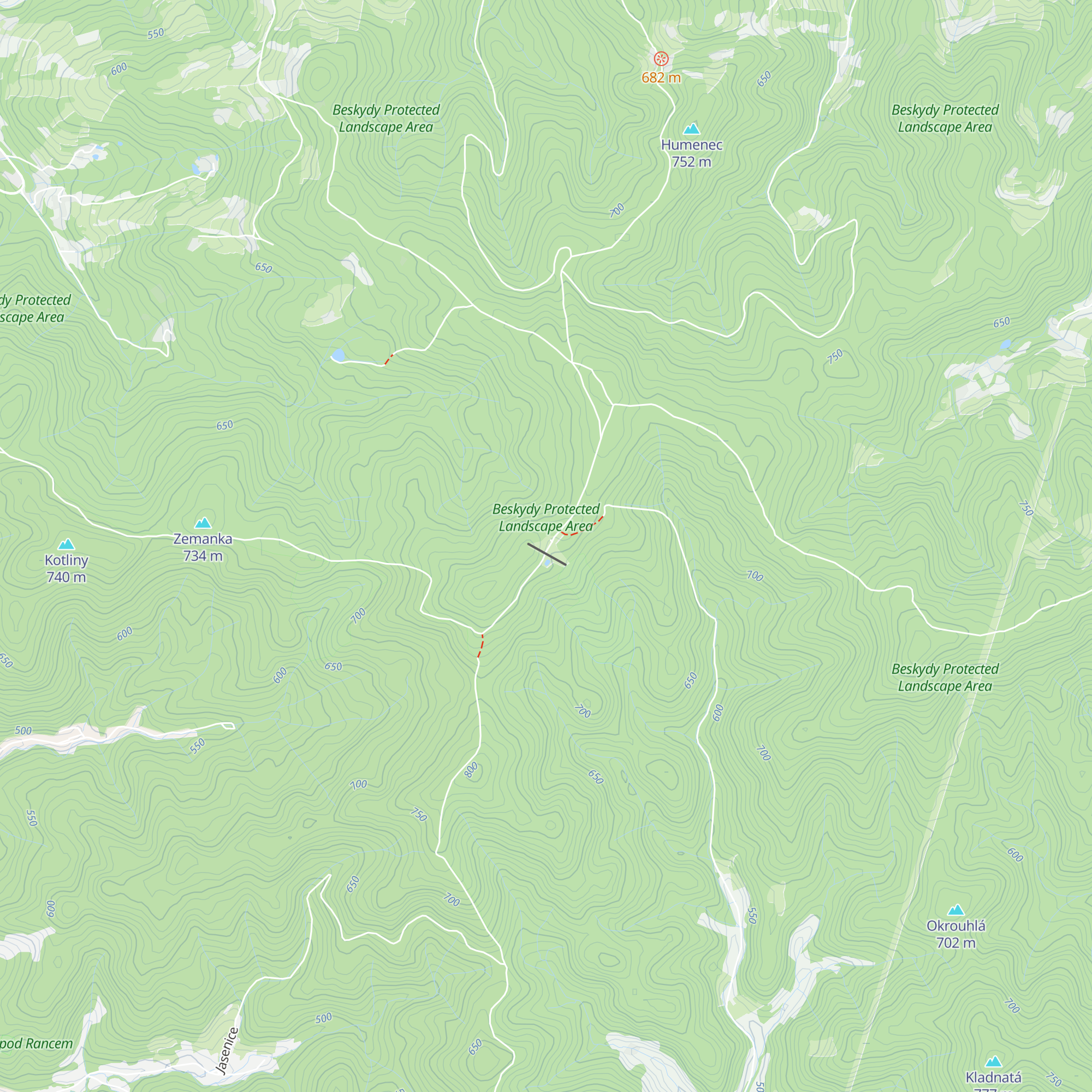Horská chata Vsacký cáb map