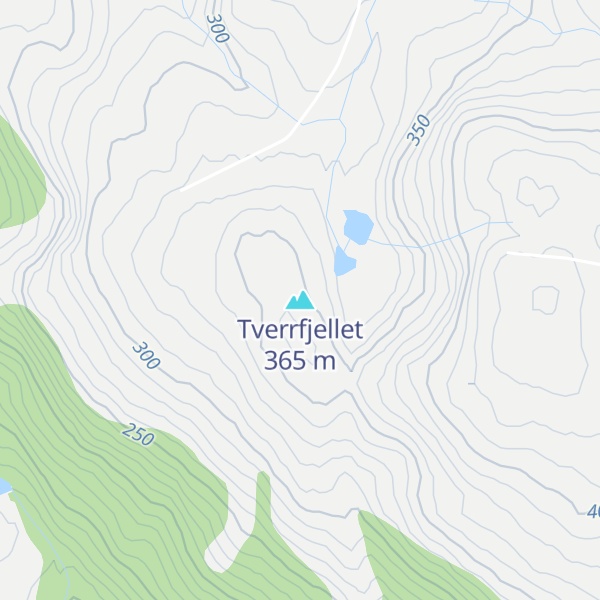 Map of Tverrfjellet