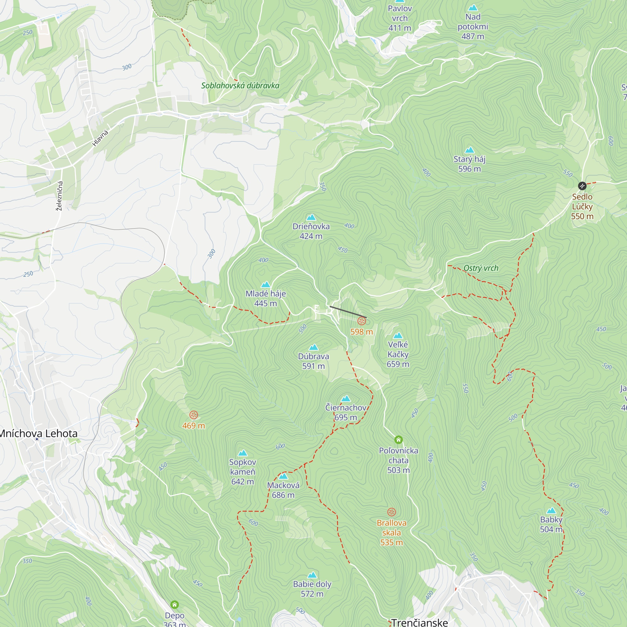 Drevenica Soblahov map