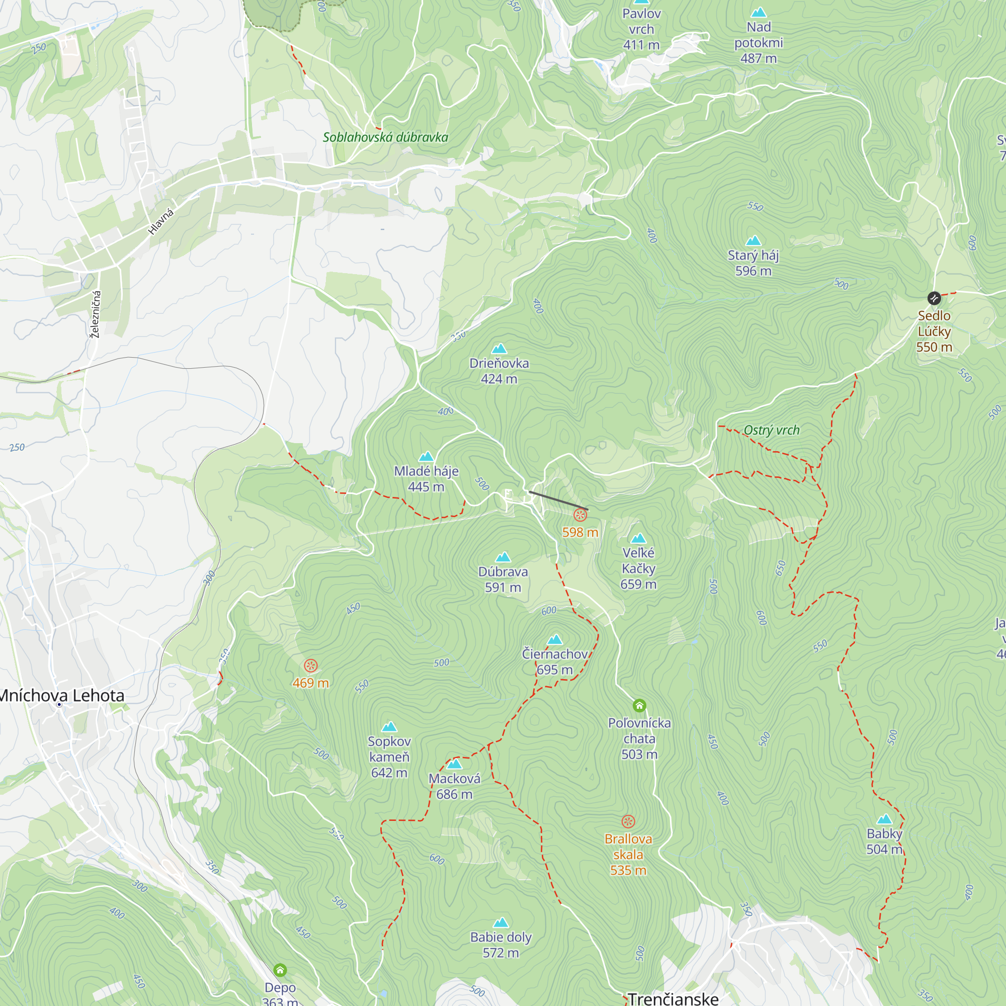 Drevenica Soblahov map