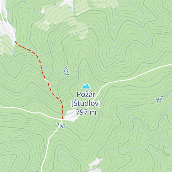 Map of Požár [Študlov]