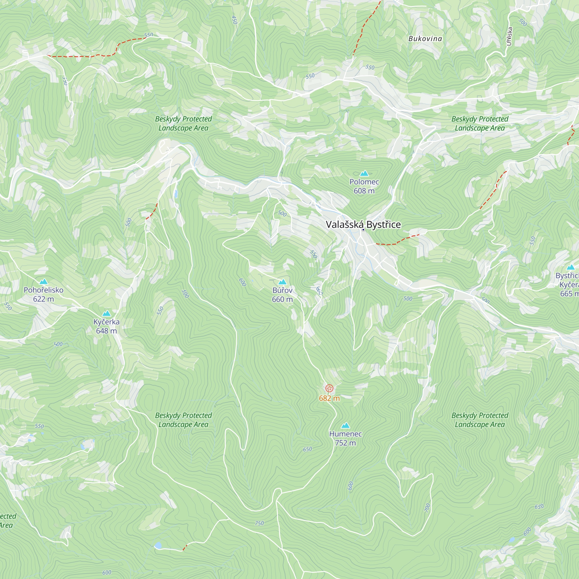 Horská chata Búřov map