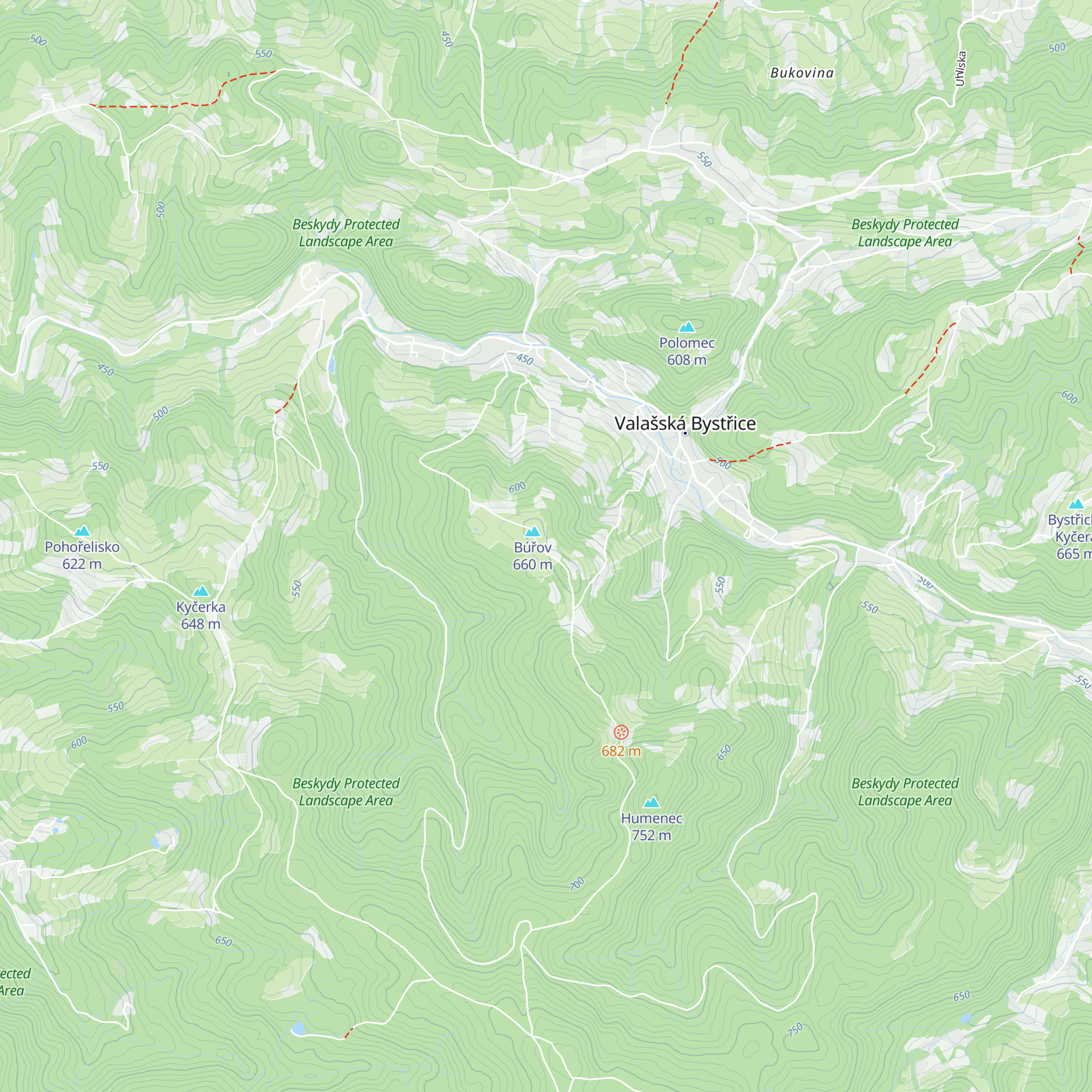 Horská chata Búřov map