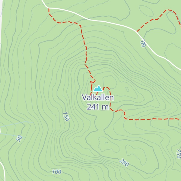 Map of Valkallen Toppstugan