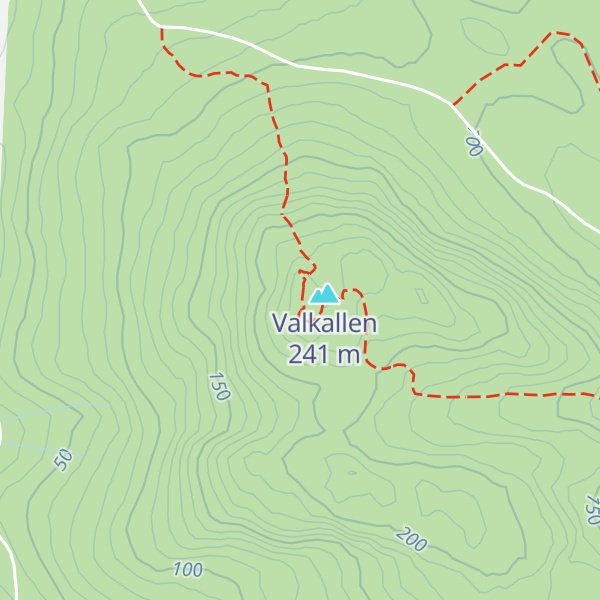Map of Valkallen Topstugan