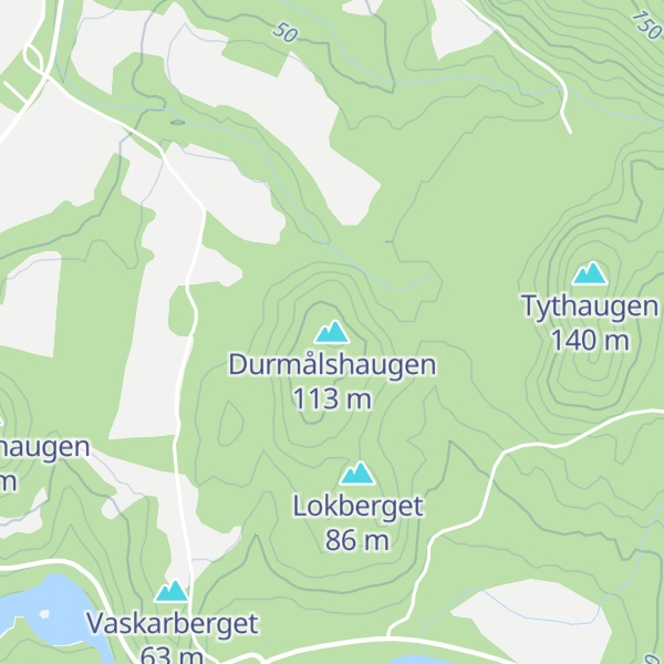 Map of Durmålshaugen