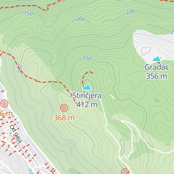 Map of Stinčjera