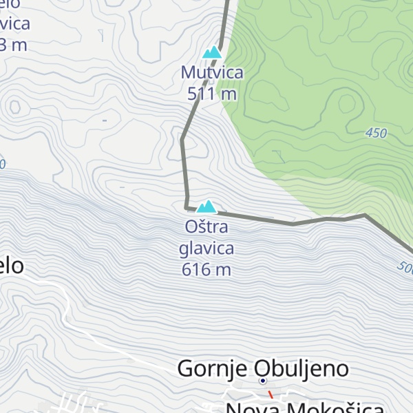 Map of Oštra glavica