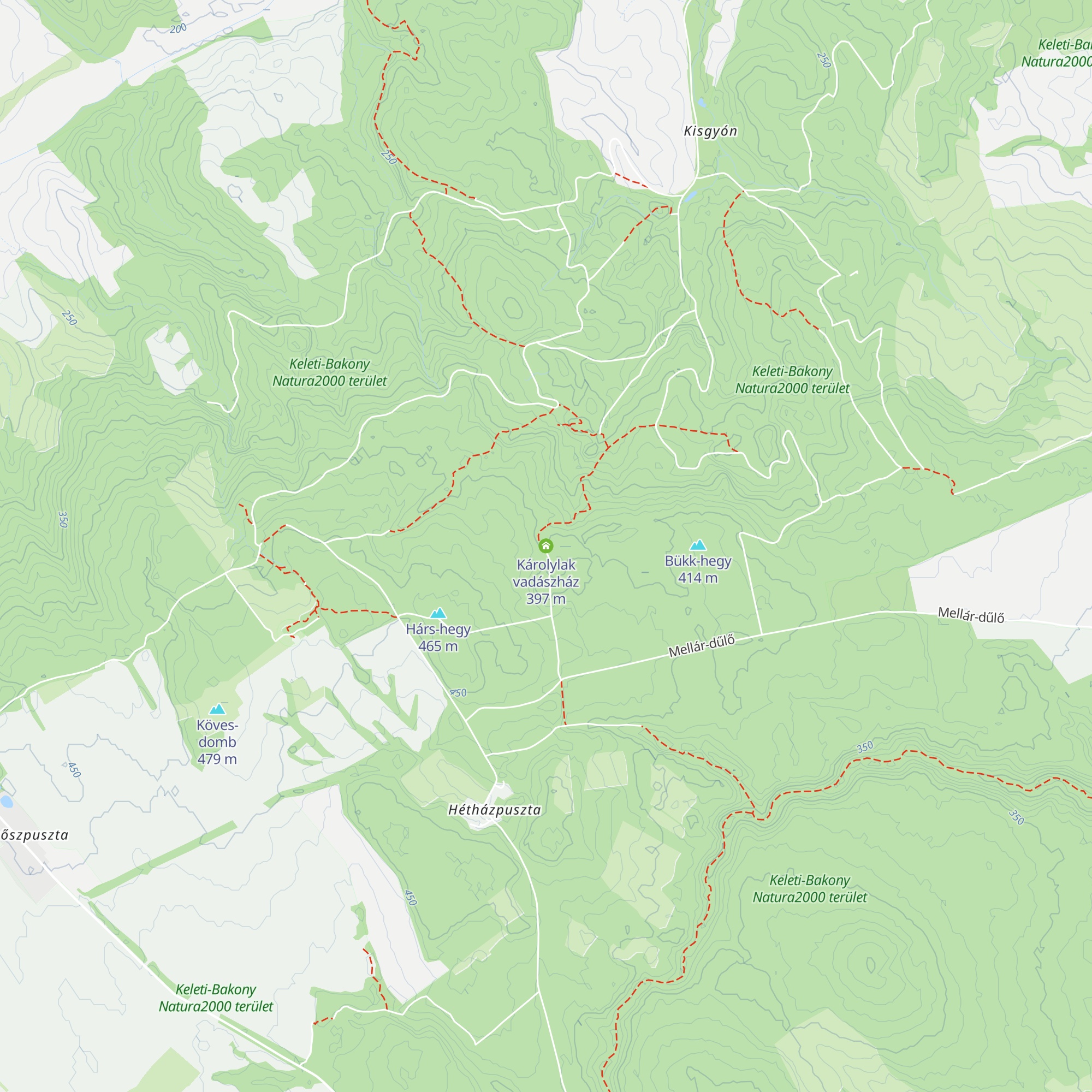 Károlylak vadászház map