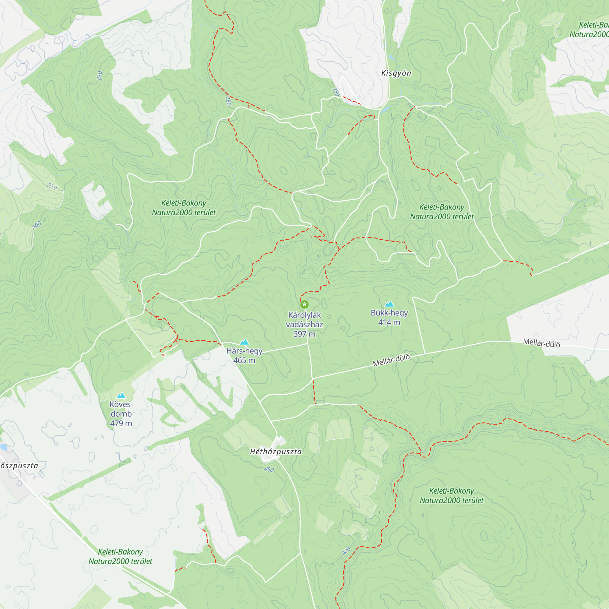 Károlylak vadászház map