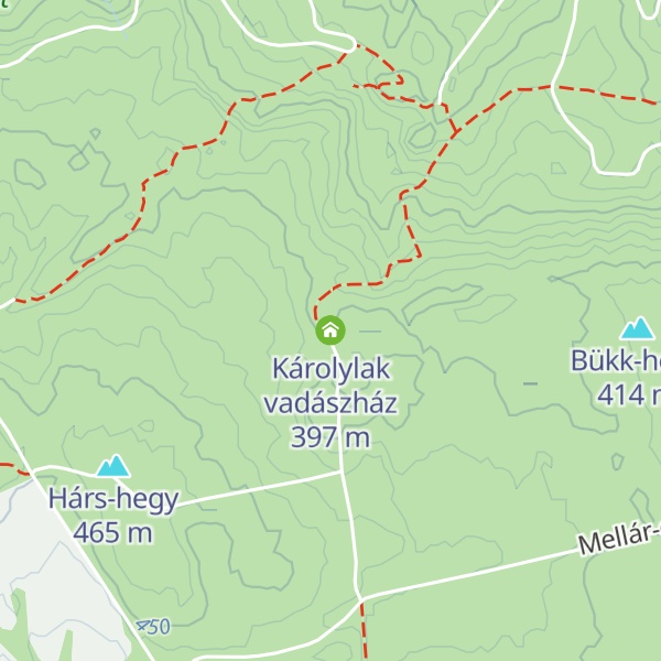 Map of Károlylak vadászház