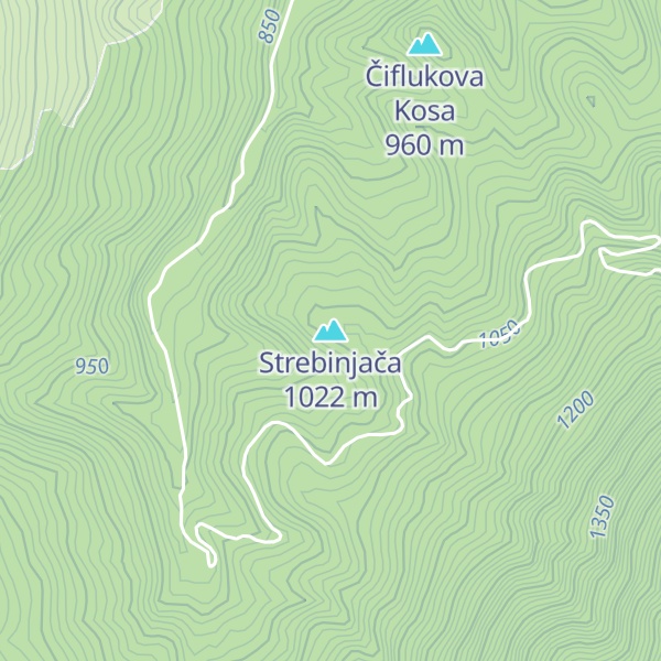 Map of Strebinjača