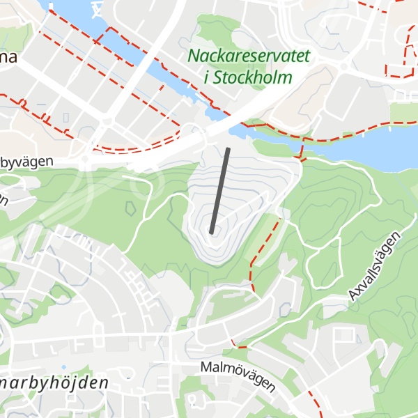 Map of Hammarbytoppen