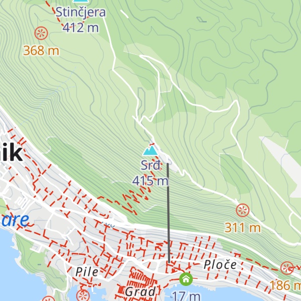 Map of Srđ