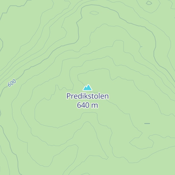Map of Predikstolen
