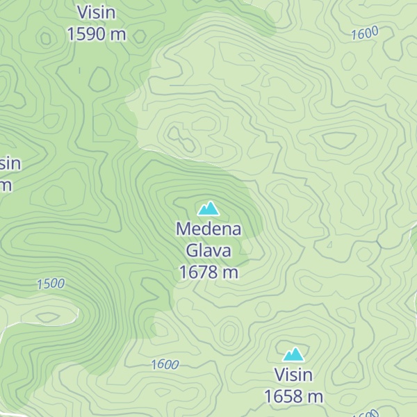 Map of Medena Glava