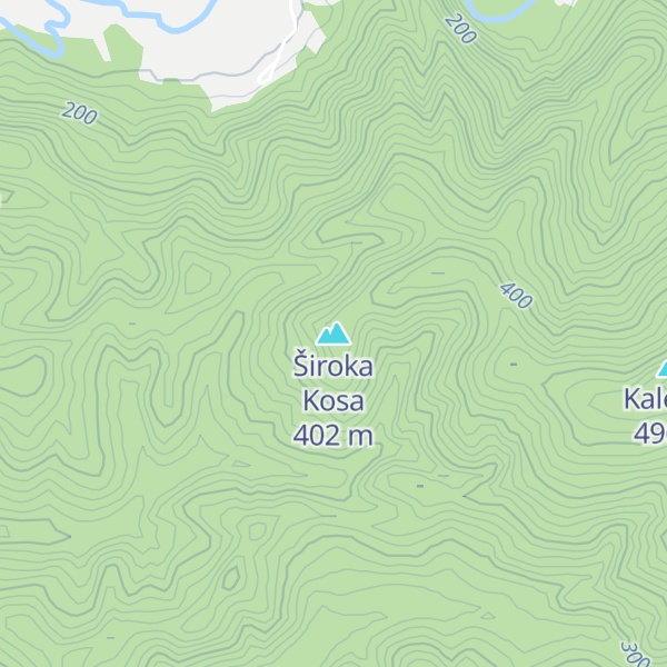 Map of Široka Kosa