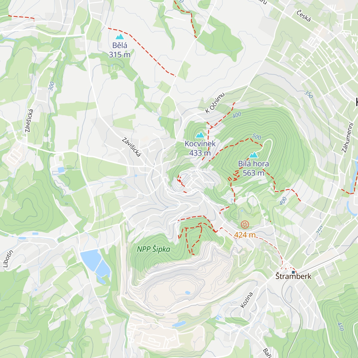 Chata doktora Hrstky map