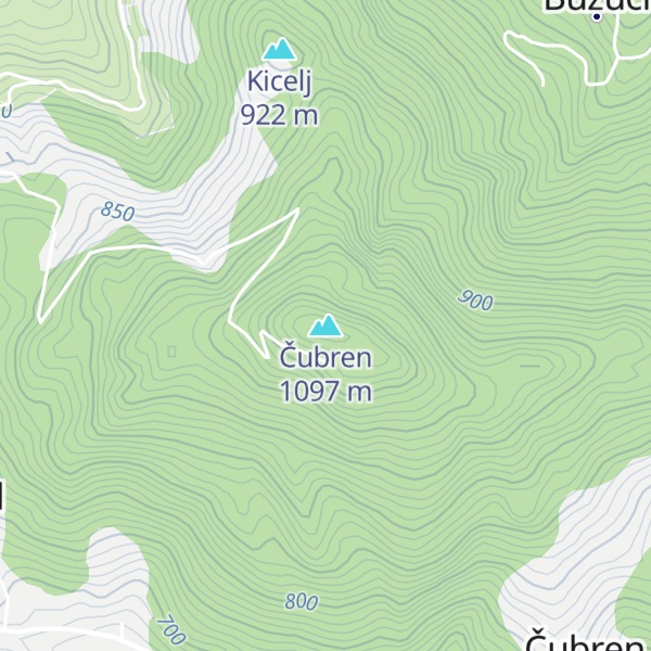 Map of Čubren