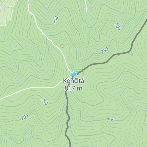 Map of Končitá