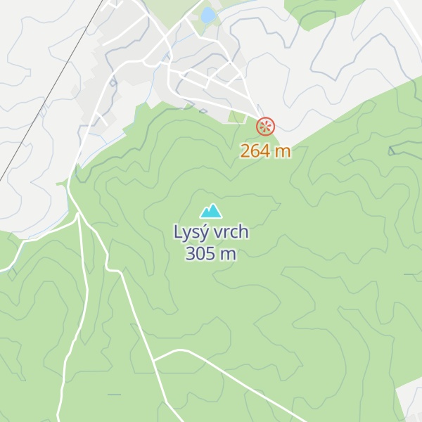 Map of Lysý vrch