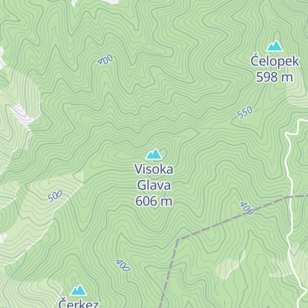 Map of Visoka Glava