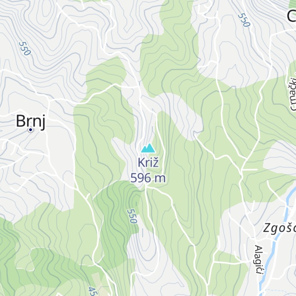 Map of Križ