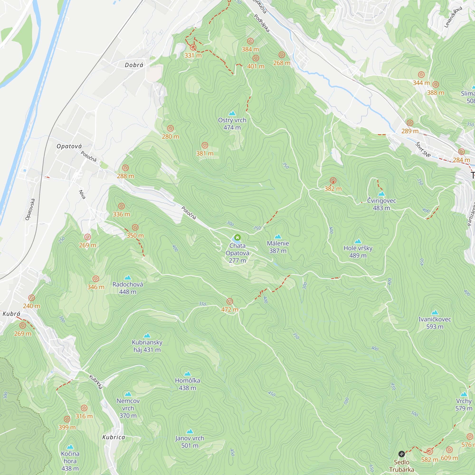 Chata Opatová map