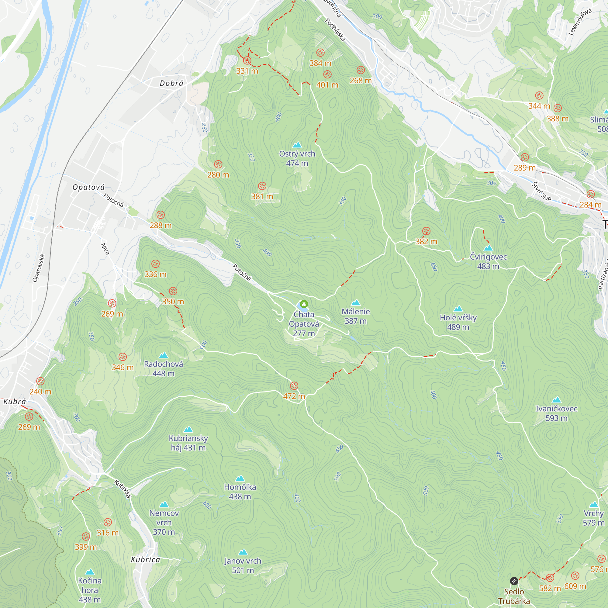 Chata Opatová map