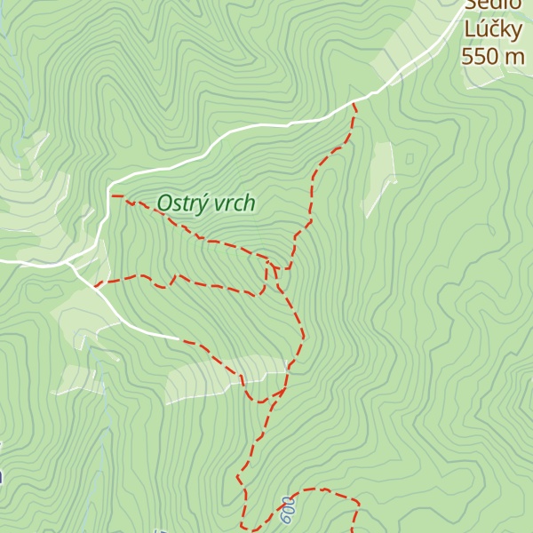 Map of Ostrý vrch