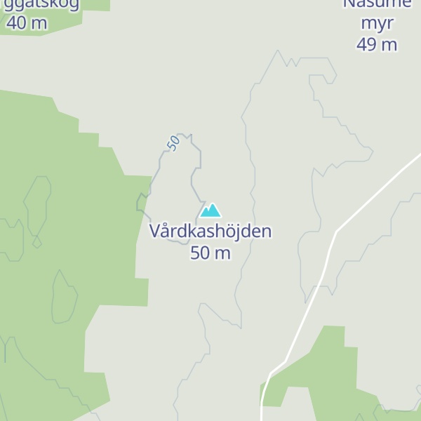 Map of Vårdkashöjden
