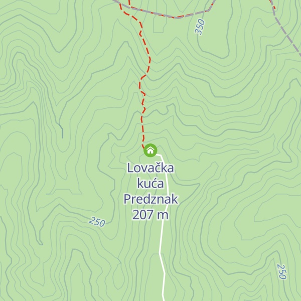 Map of Lovačka kuća Predznak