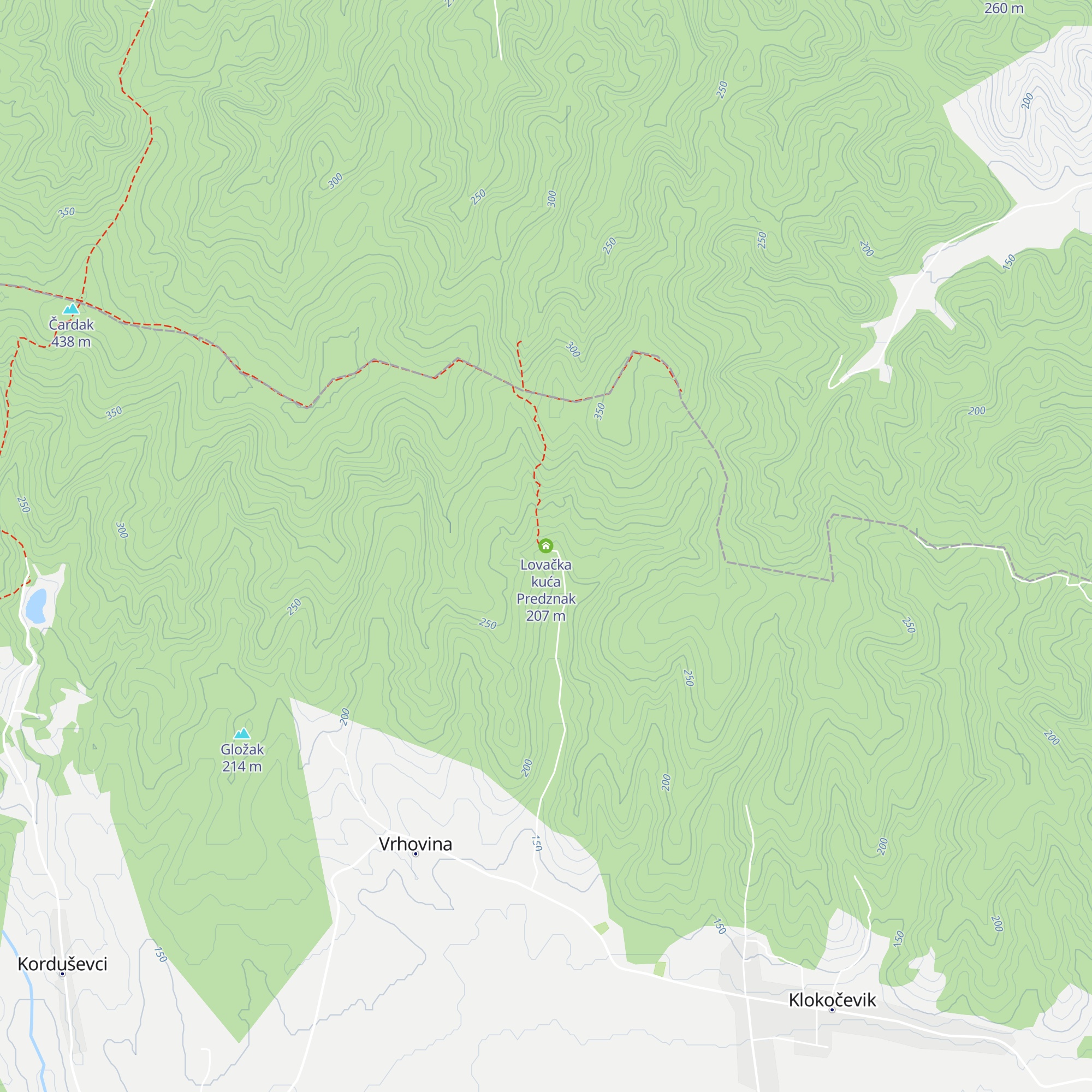 Lovačka kuća Predznak map