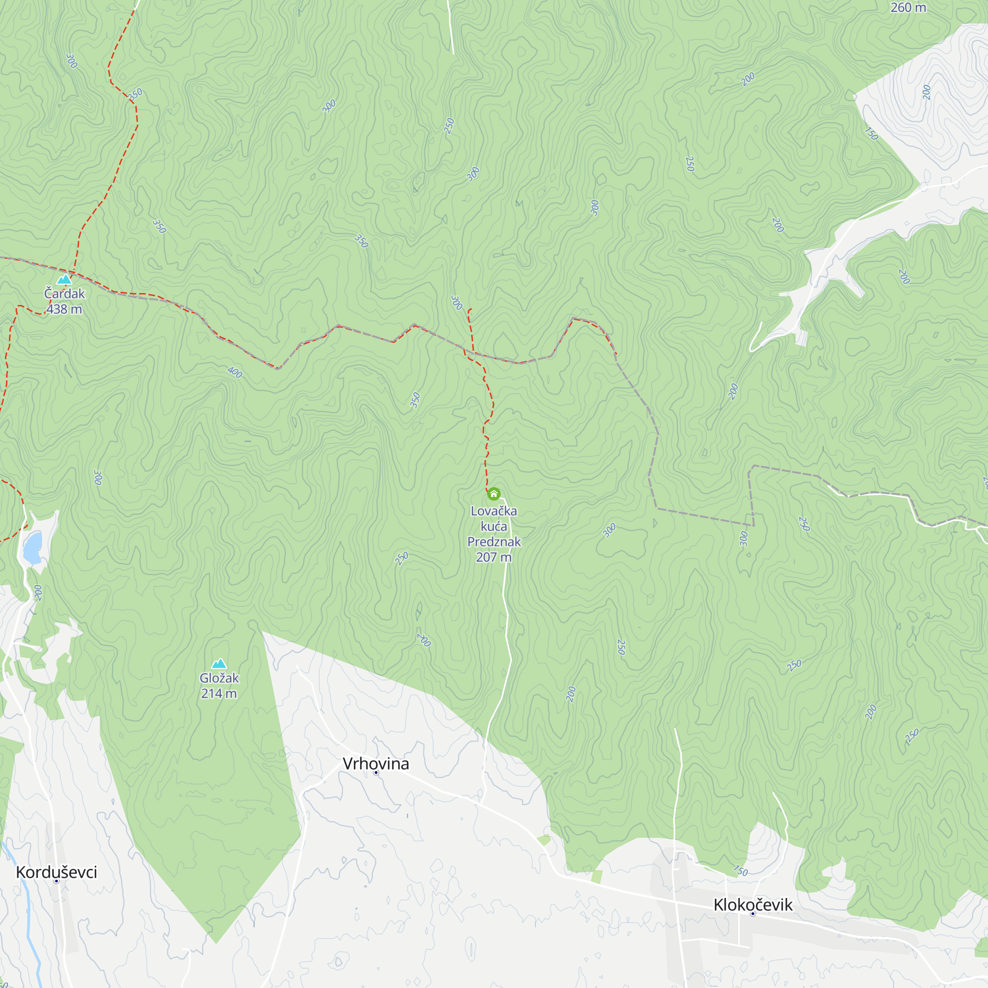 Lovačka kuća Predznak map