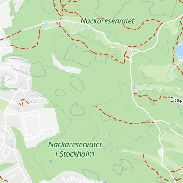 Map of Nackareservatets naturreservat