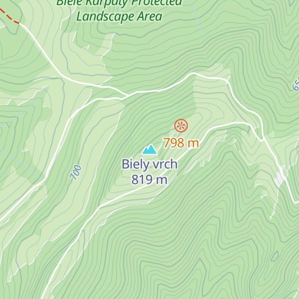 Map of Biely vrch