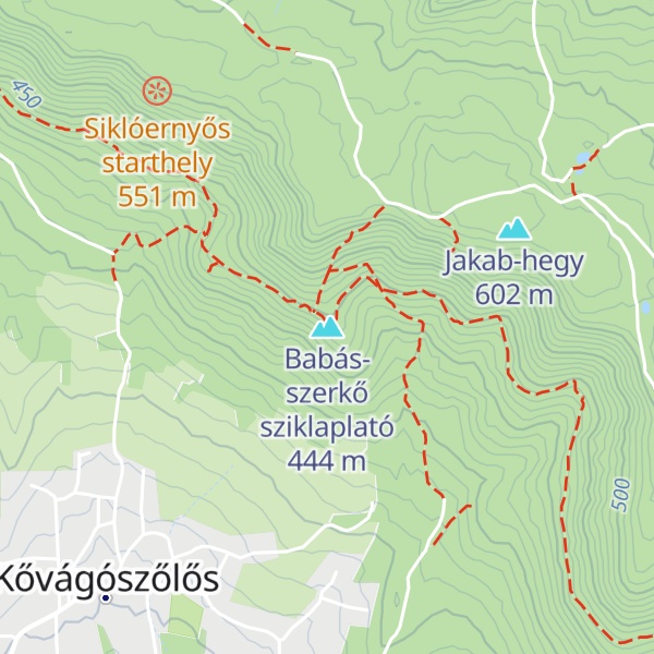 Map of Babás-szerkő sziklaplató