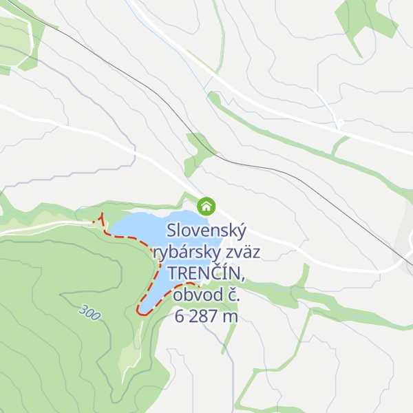 Map of Slovenský rybársky zväz TRENČÍN, obvod č. 6