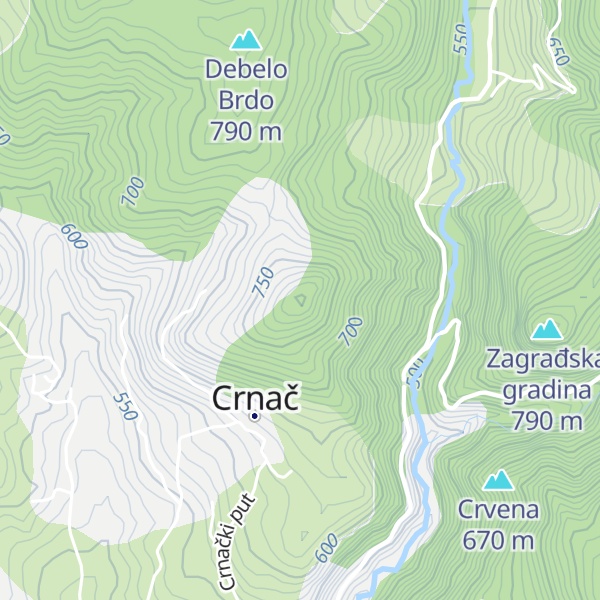 Map of Crnačka gradina