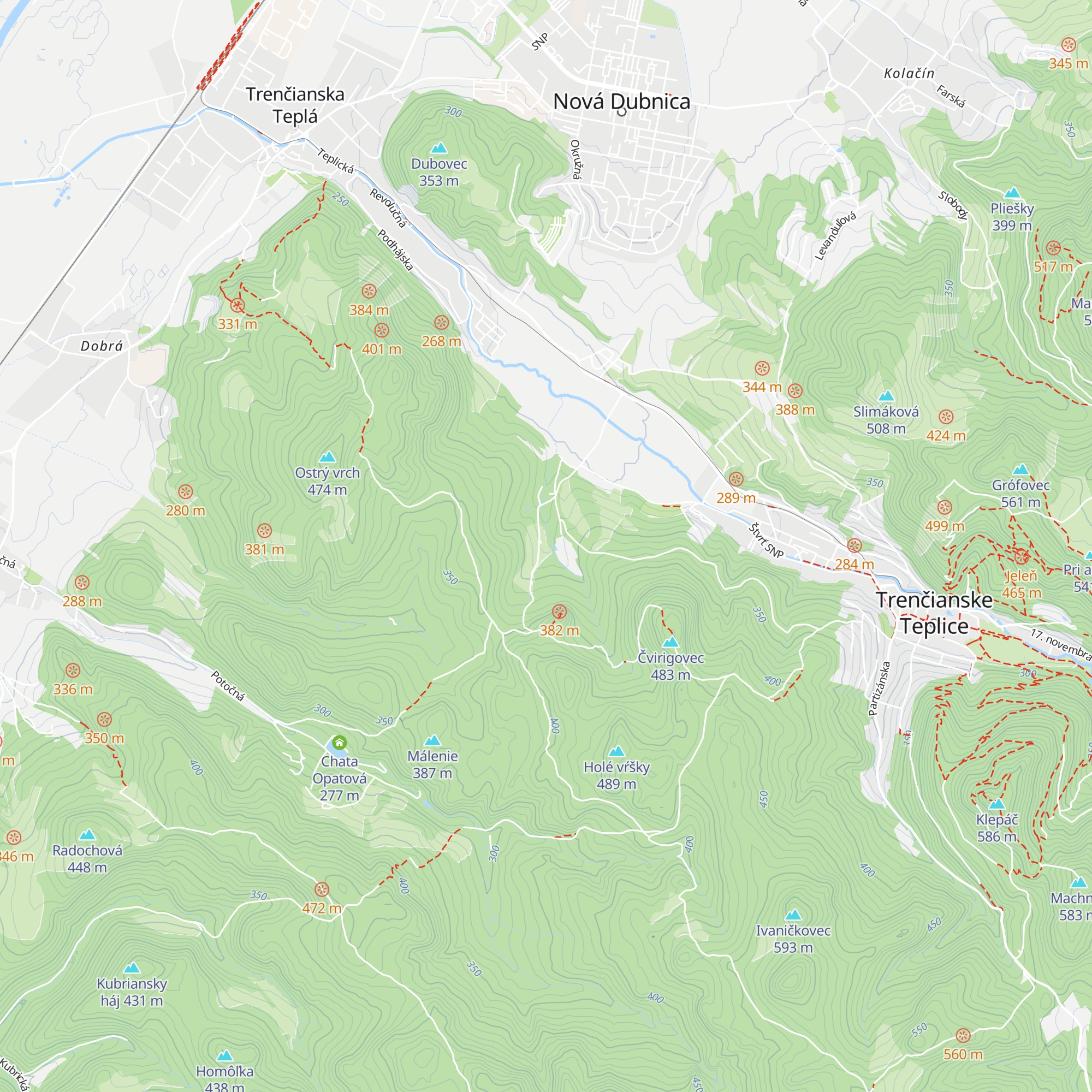 Chata v Podhradišti map