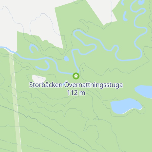 Map of Storbäcken Övernattningsstuga
