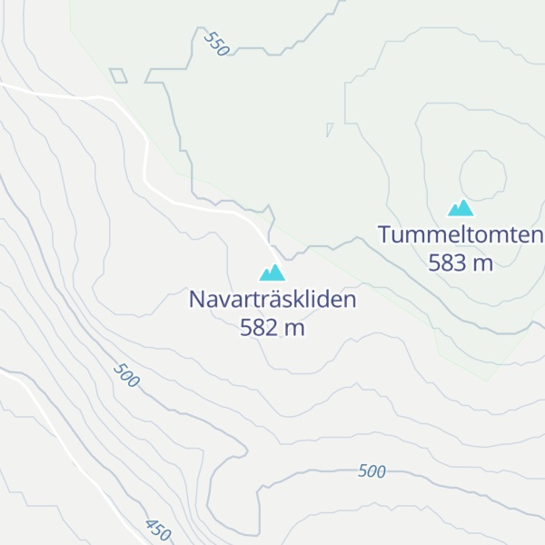 Map of Navarträskliden