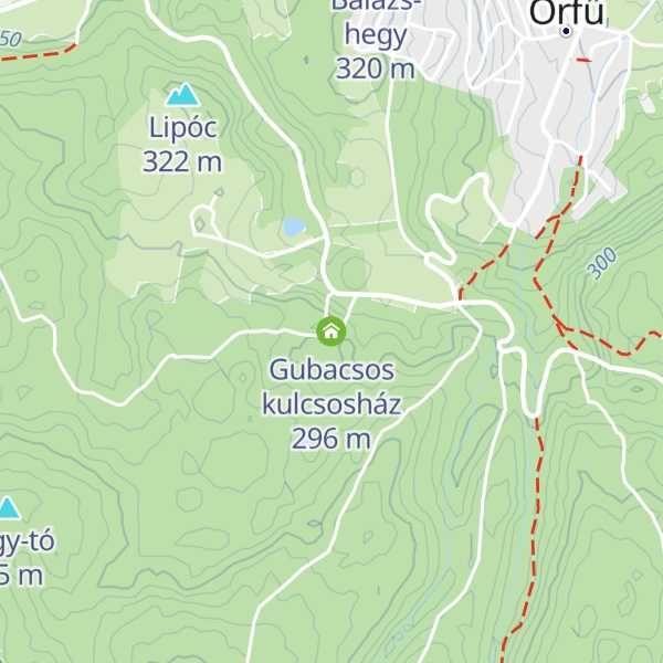 Map of Gubacsos kulcsosház